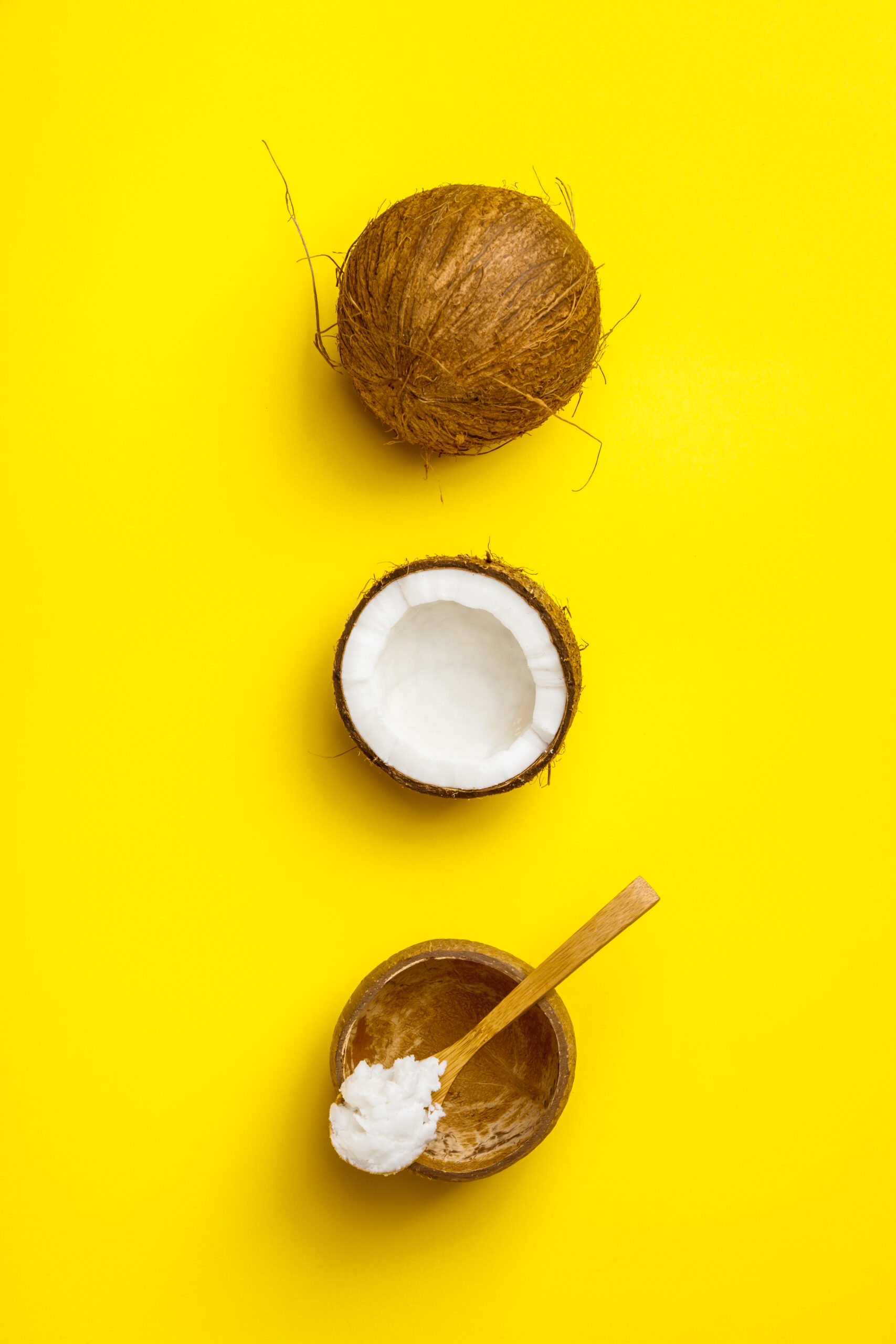 Coconut oil and fresh coconuts