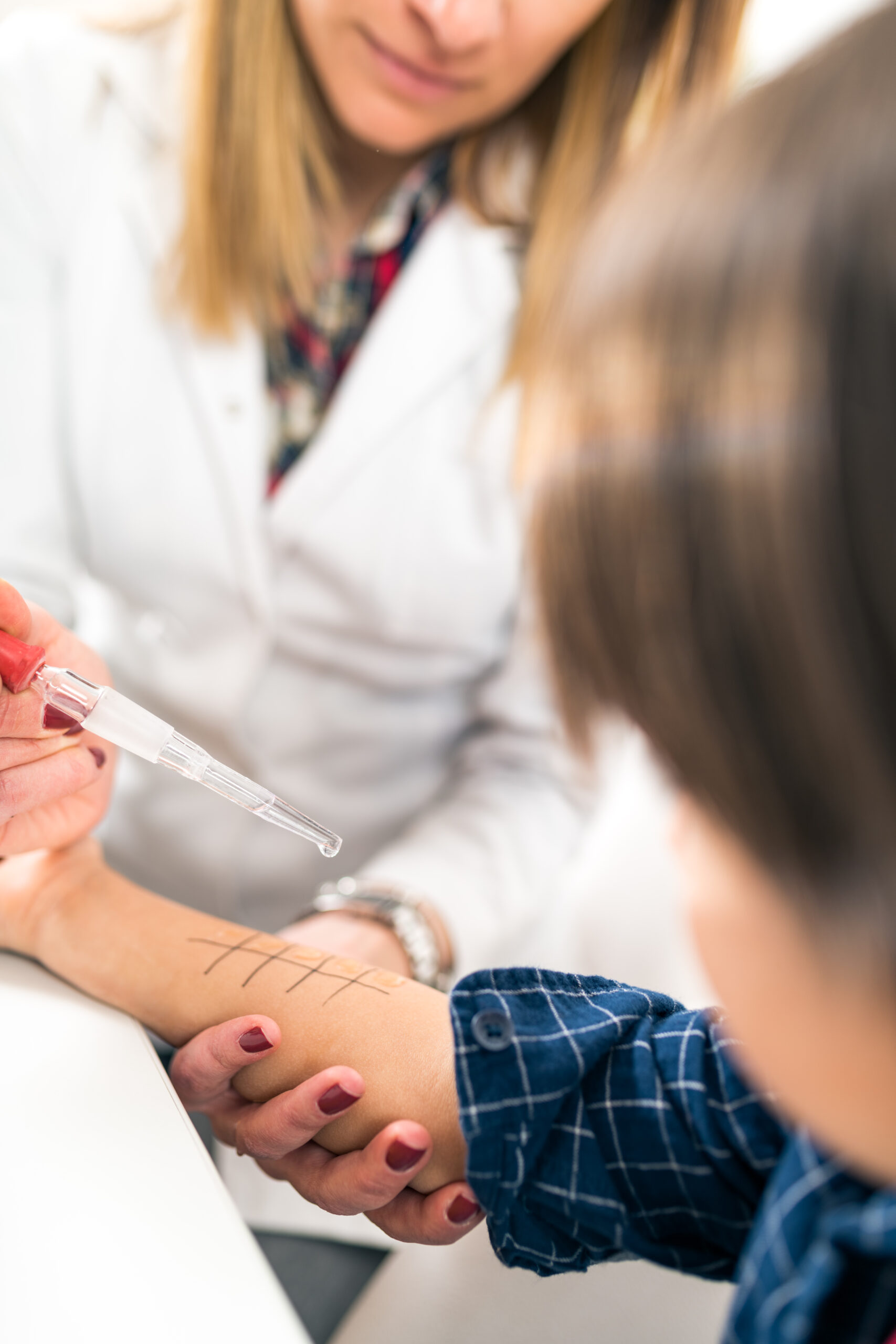 Doctor Doing Skin Allergy Test on a Little Boy